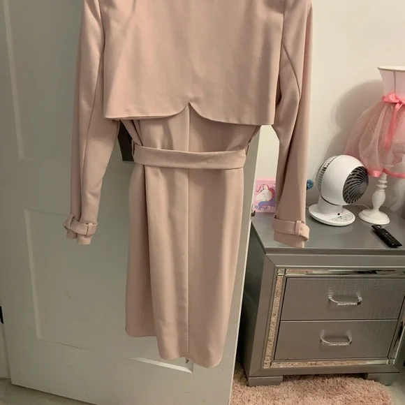 Eliza J Light Pink Trench Coat - Picture 3 of 7